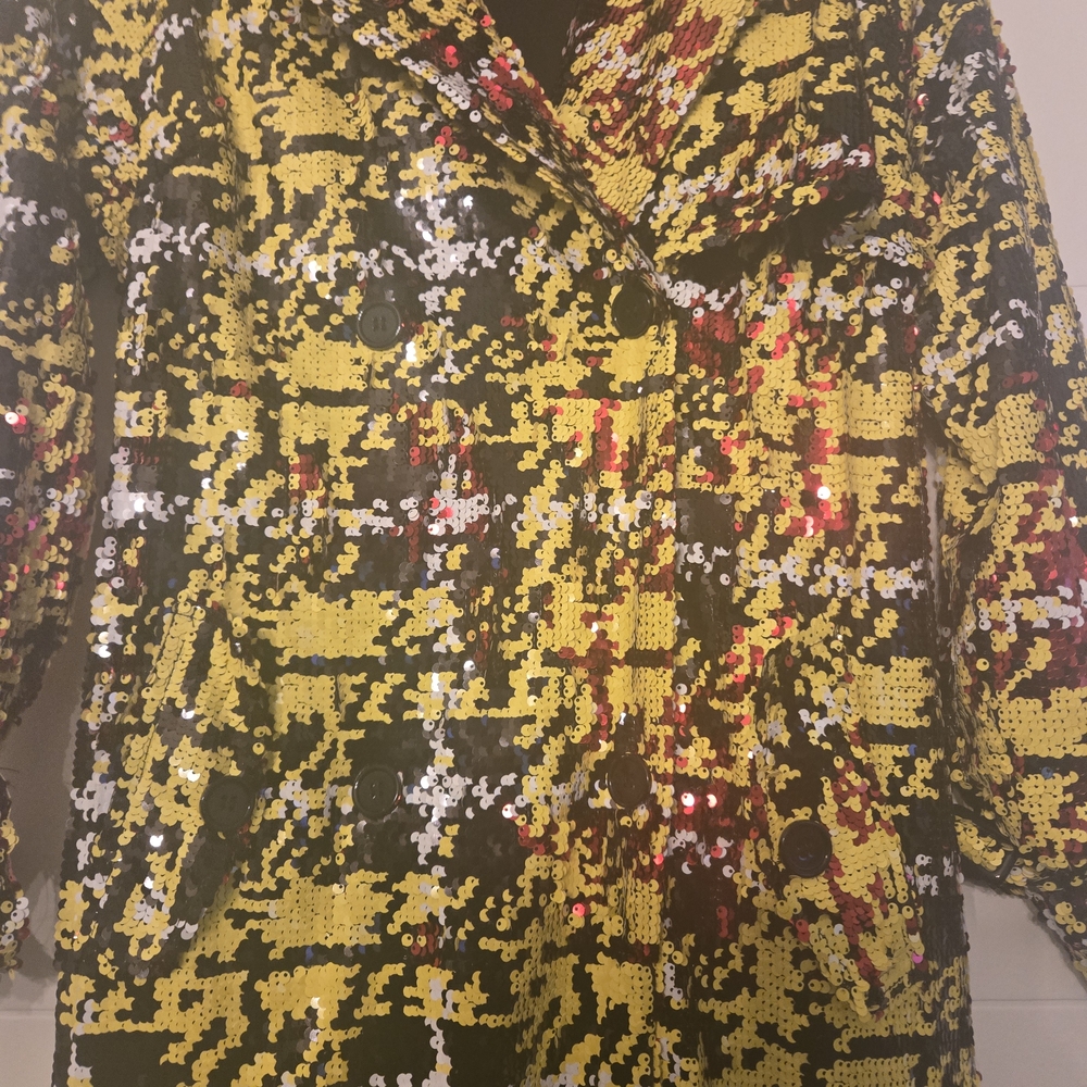 AKIRA Yellow and Black Trench Coat - Picture 3 of 7